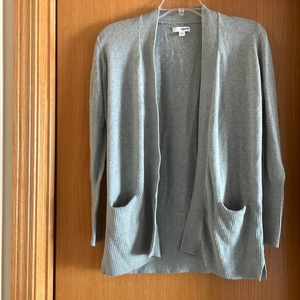 Sonoma Womens Open‎ Front Two Pocket Cardigan Blue Green Size Small